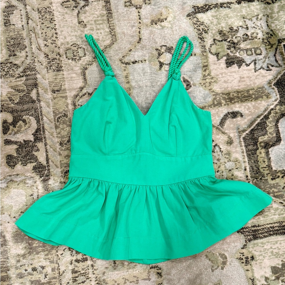 Lilly Pulitzer Green Peplum Camisole